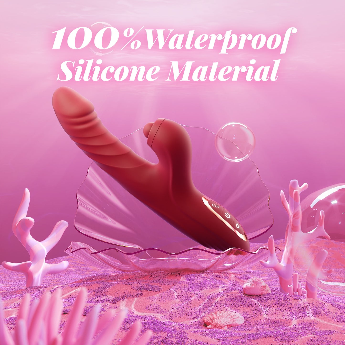 EXOTIC Rabbit Vibrator Thrusting Dildo