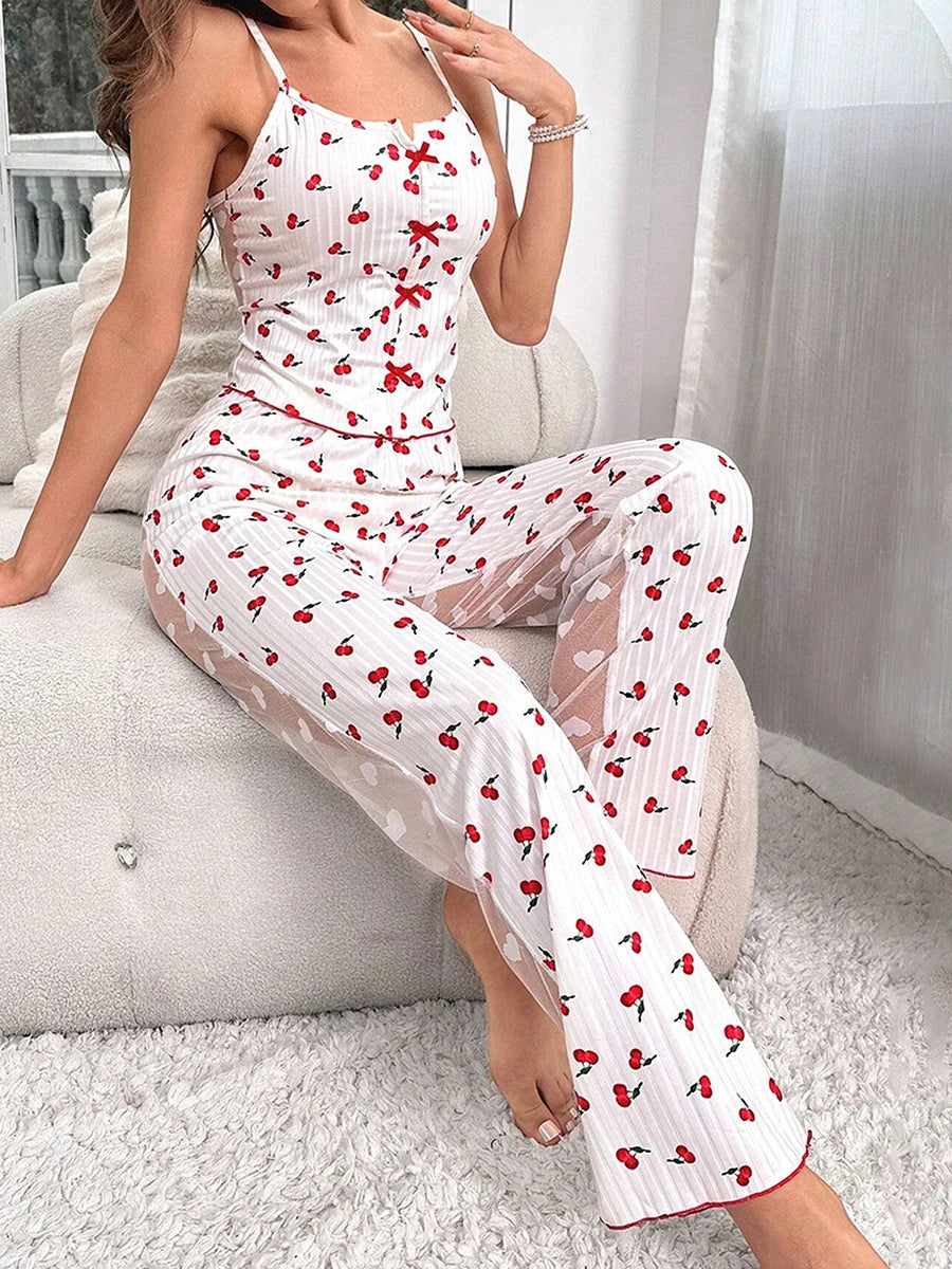 Charming Heart Mesh Sleepwear