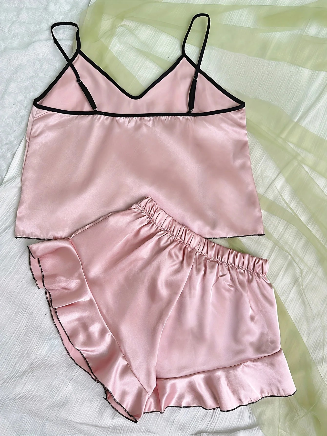 CoolDreams Women's Ice Silk Sleeveless Pajama Set