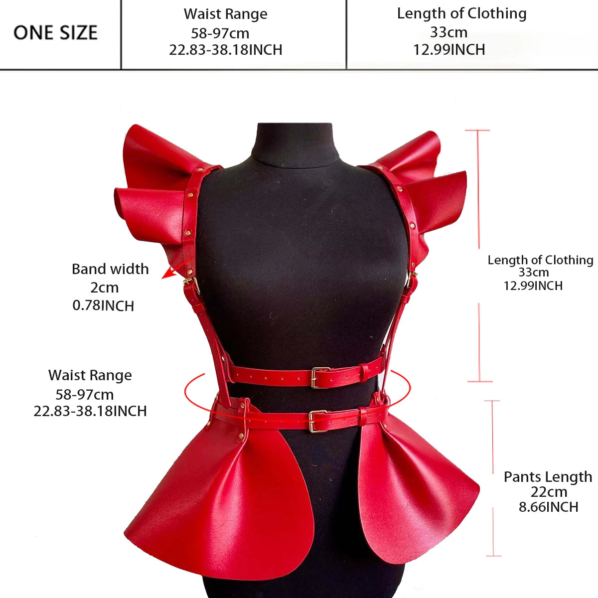 Shoulder and Waist Harness with Adjustable Skirt