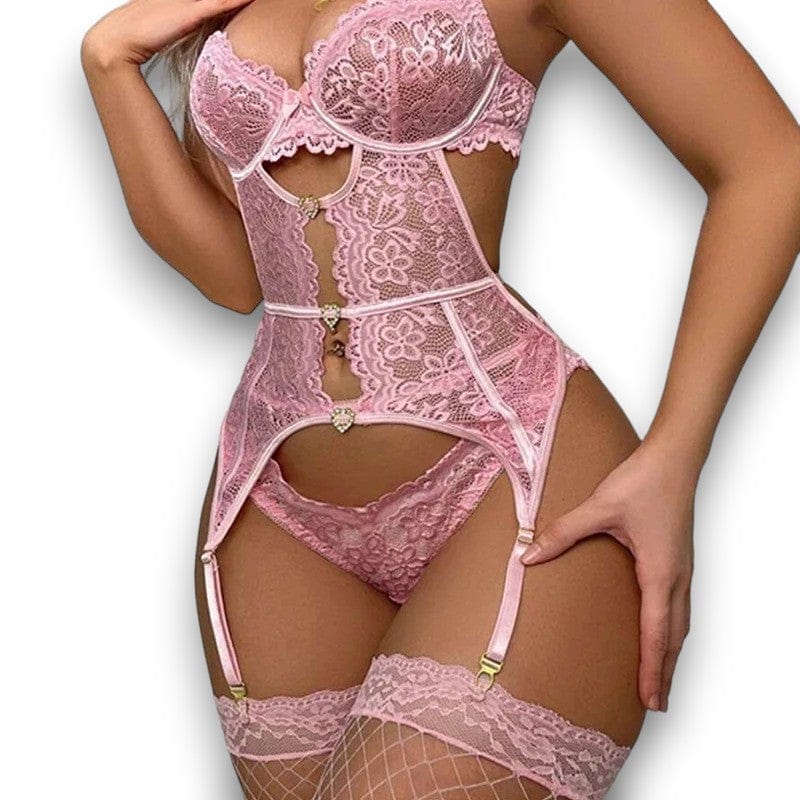 Heart Lace Lingerie Set